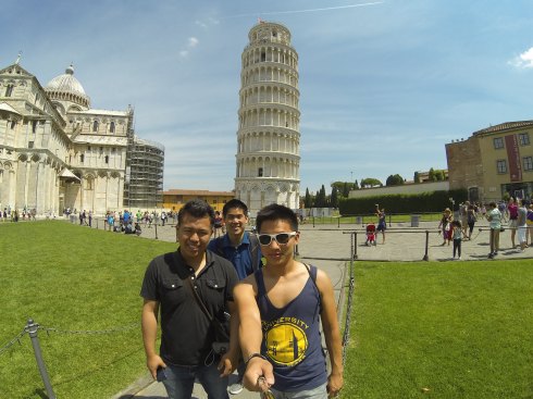 At Leaning Tower of Pisa